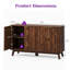 Buffet moderne de 55 po avec tablettes réglables et armoire de rangement à 4 portes pour la salle à manger-1529428946-1529428947
