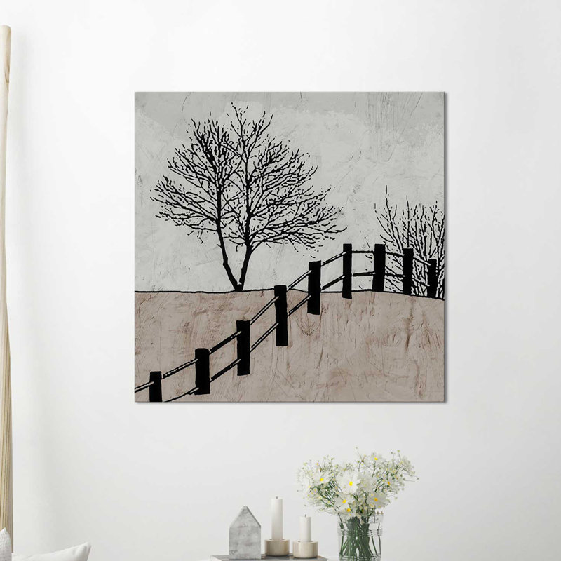«Over The Fence» par Ynon Mabat - reproduction d'art graphique sur toile, H 24 po x l 24 po x P 1,5 po, Toile tendue