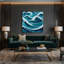 Hawaiian Wave Curls Green Canvas Wall Art-1675274791