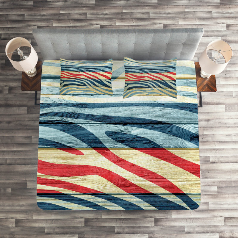 Glam Polyester Coverlet, Navy