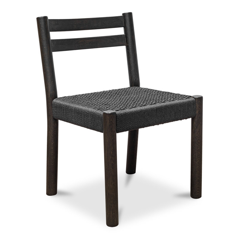 Finn Solid Wood Dining Chair, Black