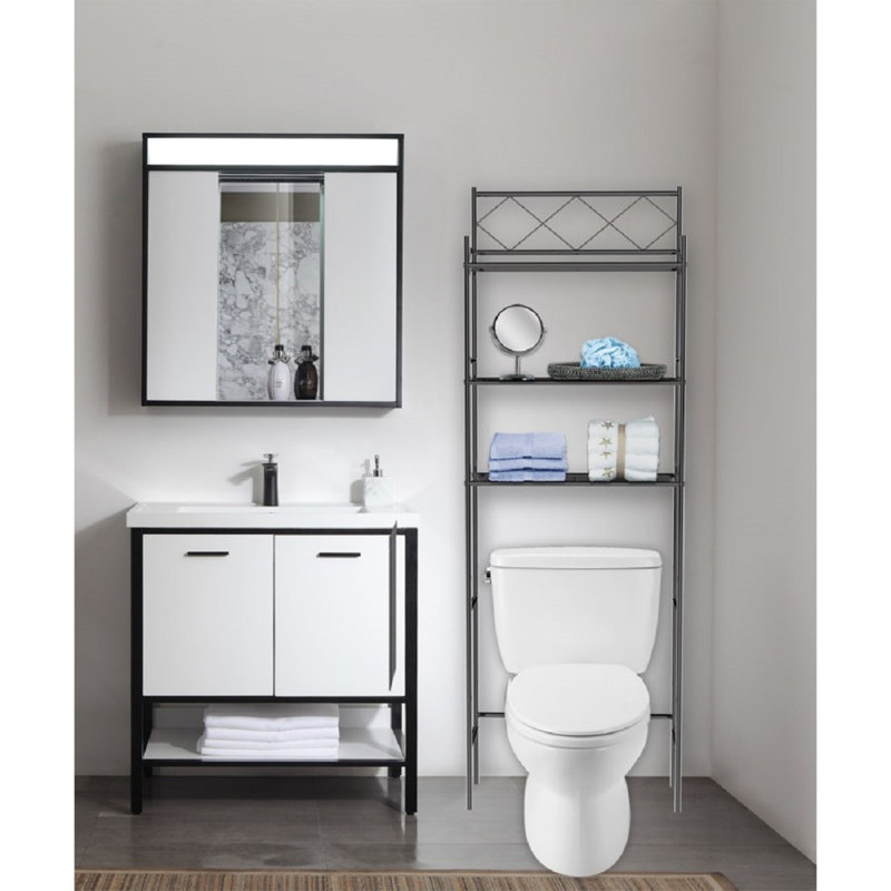 Steel Over The Toilet Storage, Black