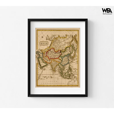 «Asia 1817» par cartes anciennes, carte antique d'Asie, décor de bureau de carte ancienne des pays asiatiques, idée de cadeau de géographie, histoire du monde, reproduction d'affiche