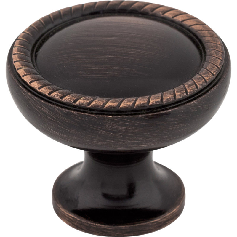 Emboss 1 1/4" Diameter Round Knob, Tuscan Bronze