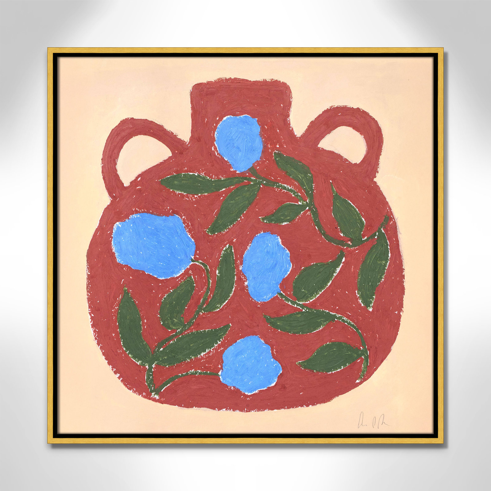 Vase No. 04 Print by Camilla Bergqvist, 25.5" H x 25.5" W, Gold