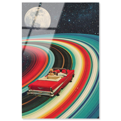 Impression acrylique Vintage Space Ride, style rétro urbain et glamour, par Art Remedy, prête à accrocher, 10 x 15