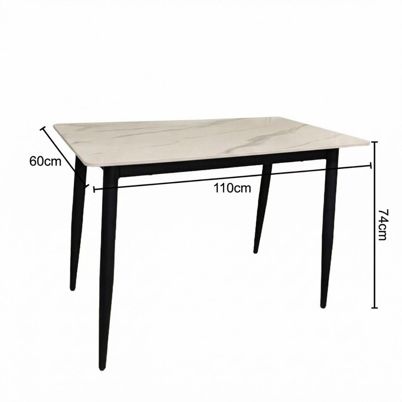 Stone Top Dining Table, Cream