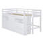 Twin Size Loft Bed With 4 Drawers, Underneath Cabinet And Shelves, Gray-428186757