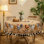 Nappe de style maison de campagne, nappe ronde lavable, parfaite pour les repas à l'intérieur et les réunions de famille