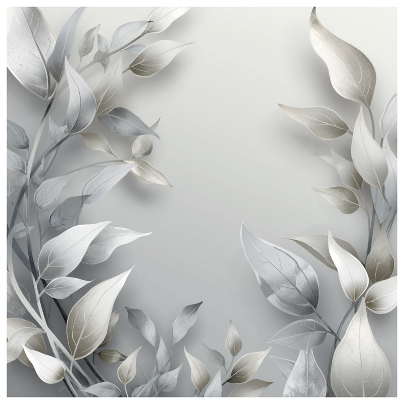 Tapisserie murale «Silver Leaf», 68in H x80in W with 4 Grommets