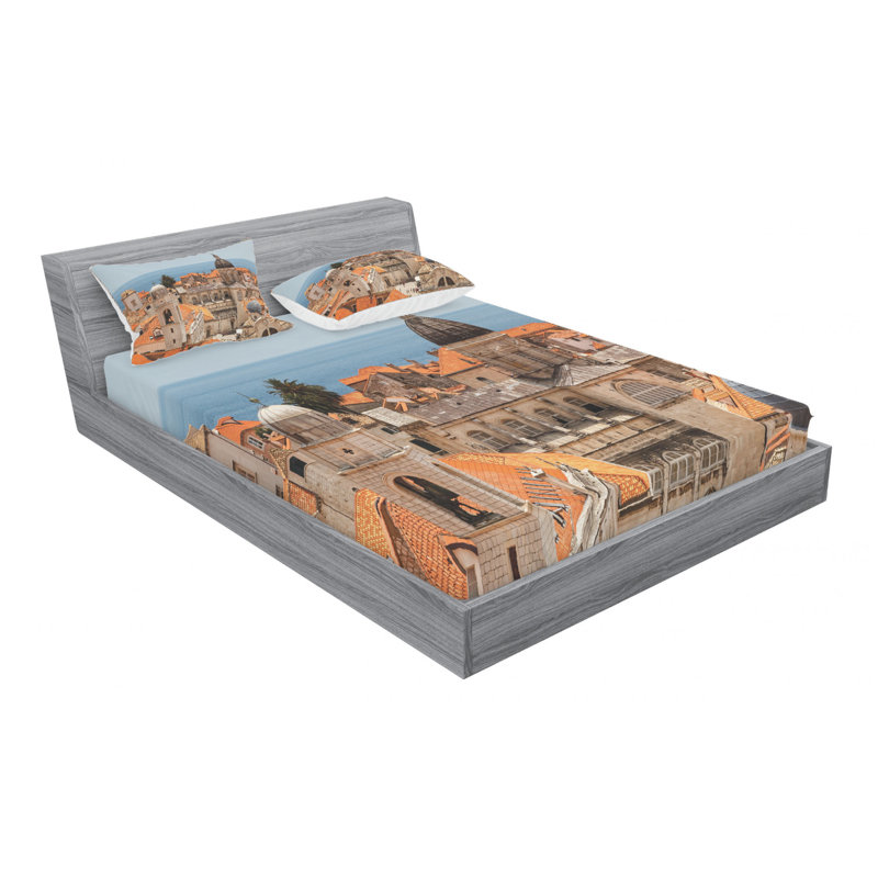 Microfiber Sheet Set, Queen Sheet Set with Fitted Sheet