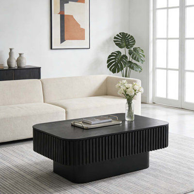 38.6'' Fluted Lift-top Coffee Table with Storage and Adjustable Height