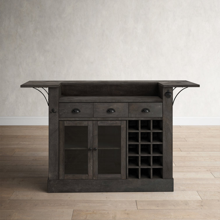 Catherine 67.75'' Solid Wood Bar Cabinet
