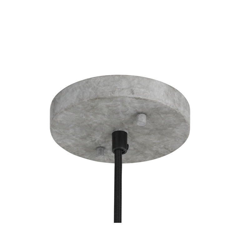 Luminaire suspendu conique à 1 lumière Pinnix, Gris peint