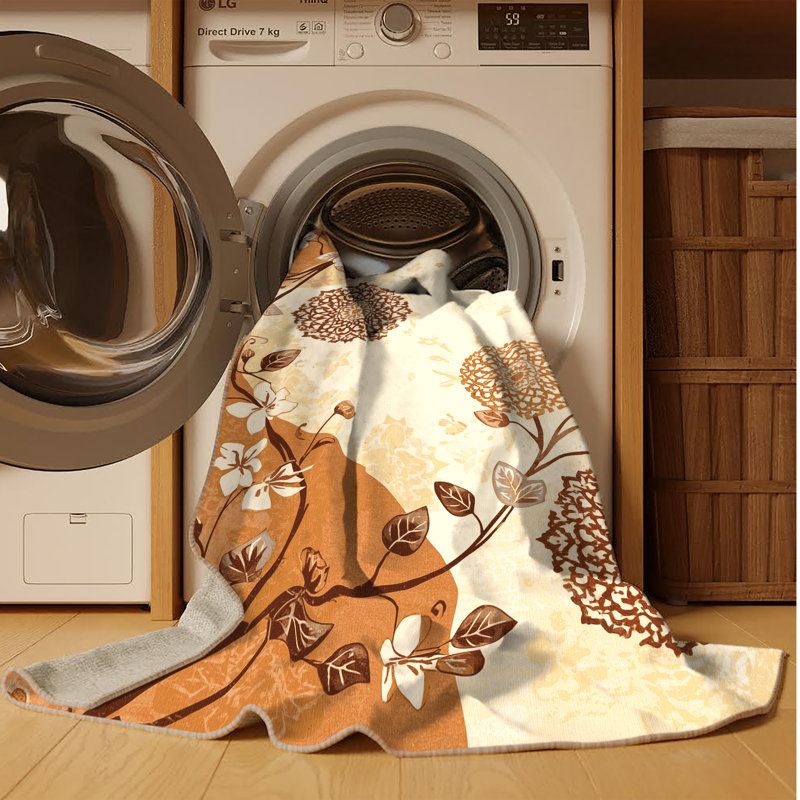 Tapis marocain beige lavable à la machine Paesyn Jasmine, Carré 7 pi
