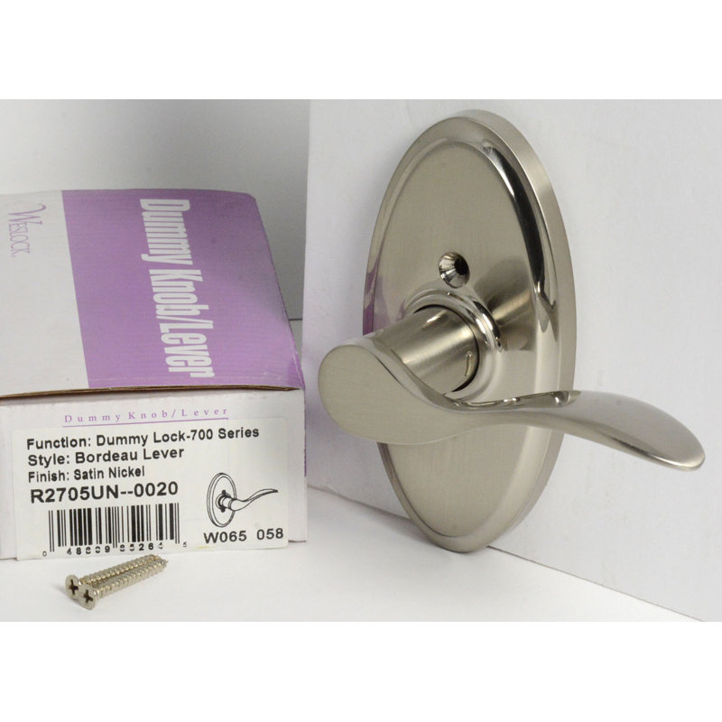 Satin Nickel Single Dummy Door Lever