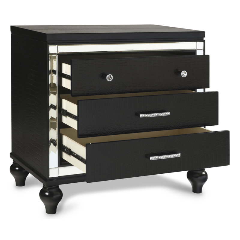 Sherley Nightstand, Black