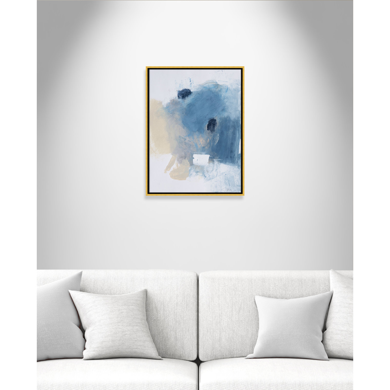 Coastal Carnival Collection "Coastal Carnival I" Print, Gold Floater Framed Canvas, No Mat, 25.5" H x 19.5" W x 2" D
