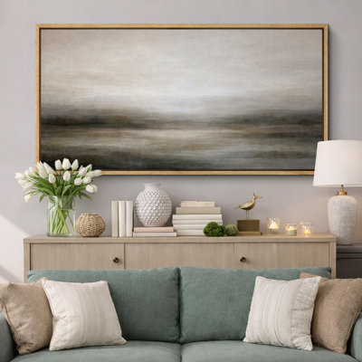 «Moody Brown», art abstrait de paysage, images de salon contemporain, impression sur toile encadrée