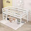 Lit mezzanine simple en bois avec échelle pour enfant Ibison-1832419279