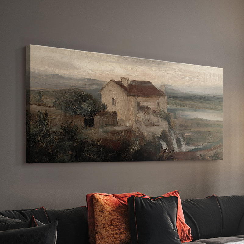 Série paysage - CXCIV - Toile tendue avec châssis - Prêt à accrocher, H 20 po x l 40 po