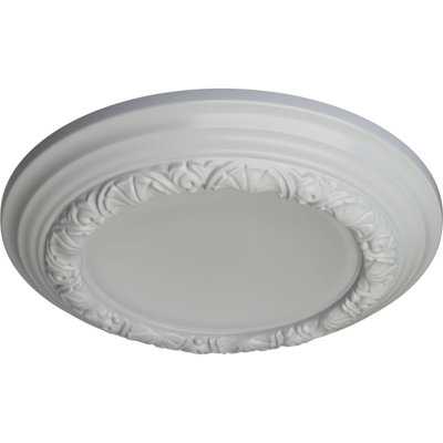 Endurathane Carlsbad Celing Medallion, 12 1/2"OD x 1 1/2"P (Fits Canopies up to 7 7/8"), Hand-Painted Frost Finish