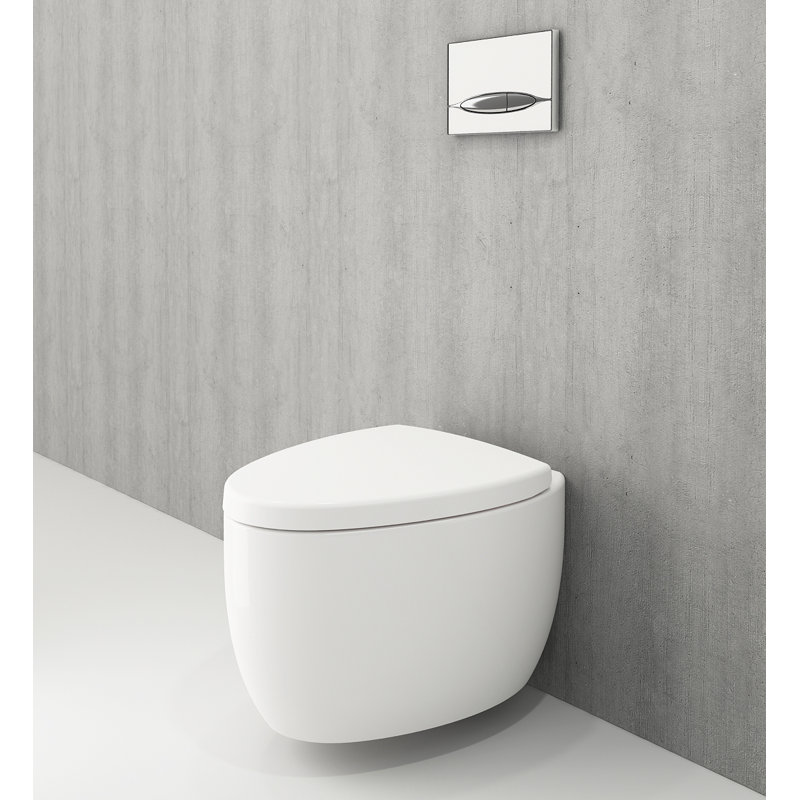 Etna Rimless Wall-Hung Toilet - 53cm, White