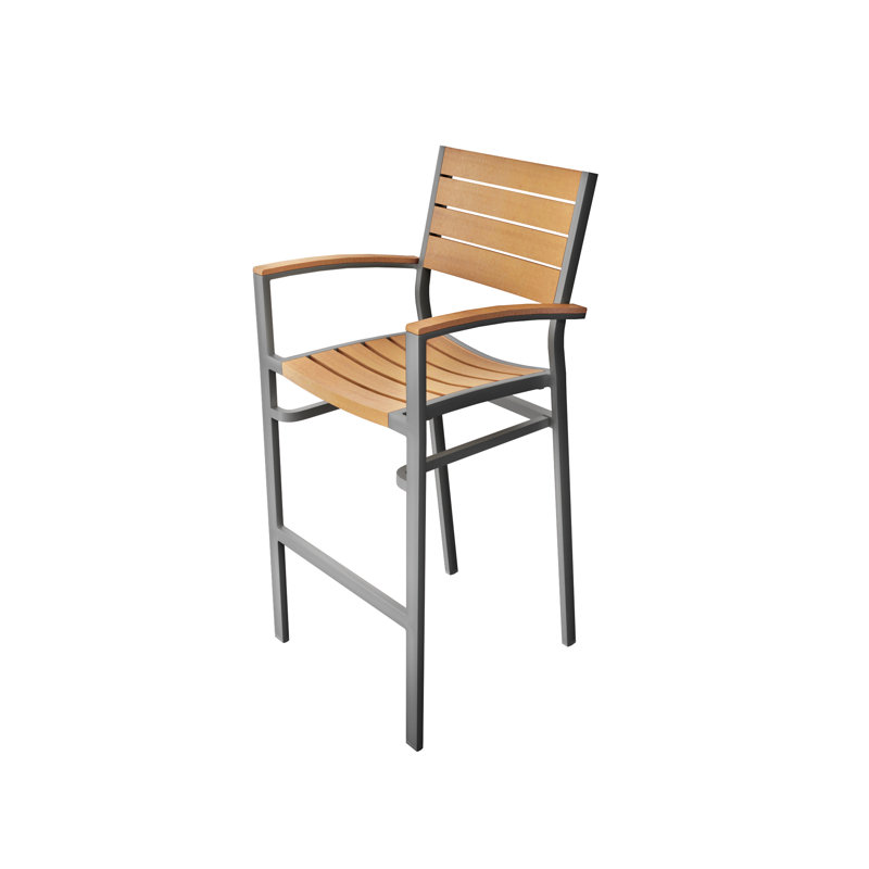 Tabouret de bar Ace, Gris / bois