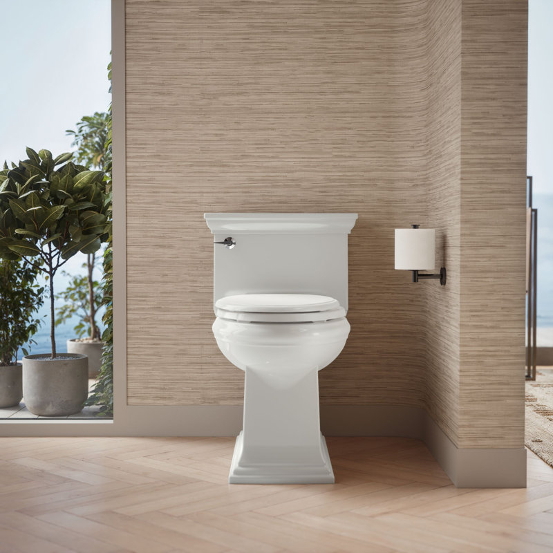 Memoirs Stately Comfort Height 1.28 gpf One-piece Compact Elongated Toilet, White