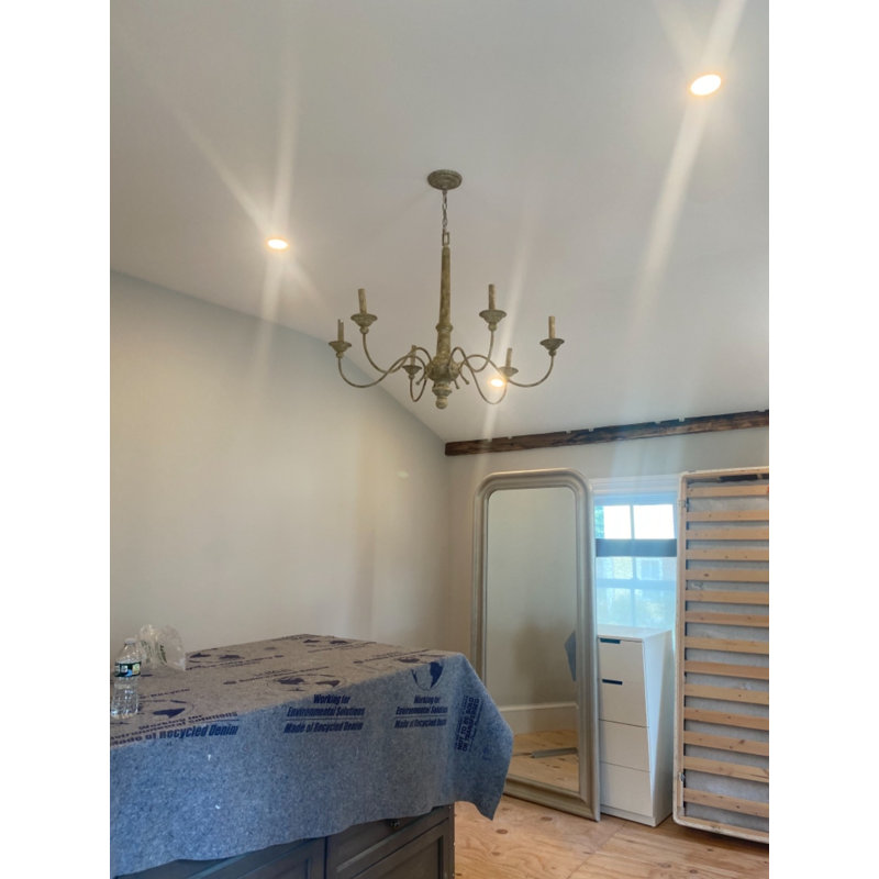 Lustre en bois 6 lumières