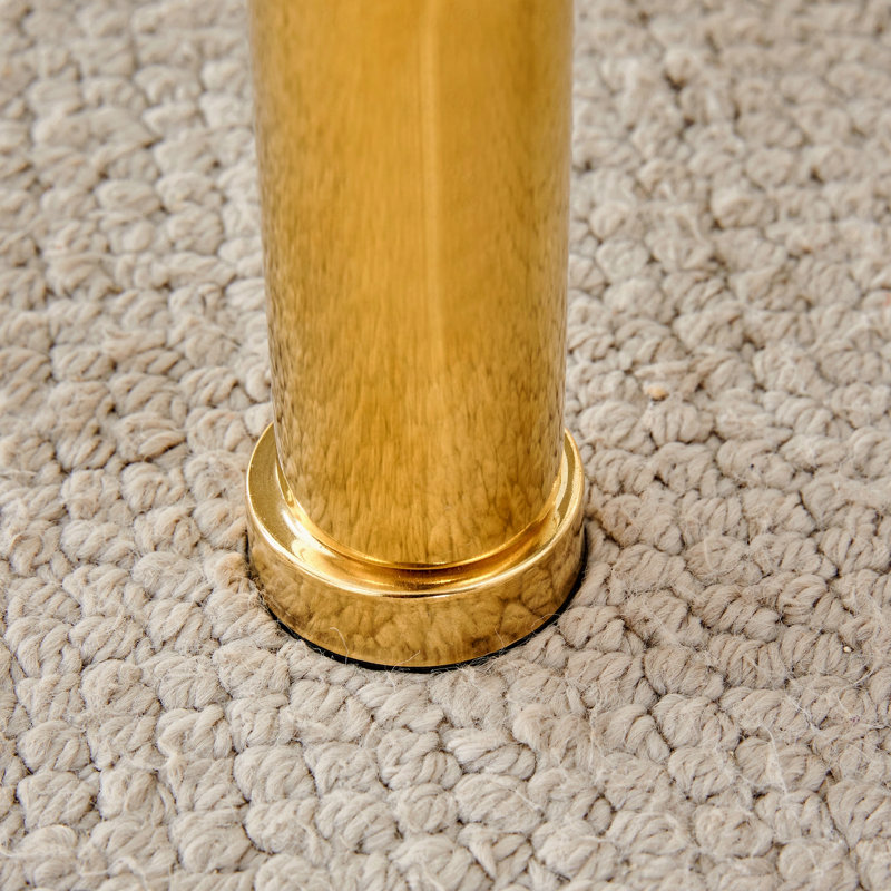 Table basse avec plateau en verre, Or