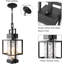 Luminaire suspendu lanterne noir mat à 1 lumière Ladislava