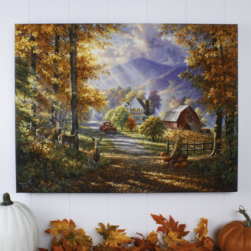 Fall Memories 18x24 Fully Illuminated LED Wall Art