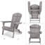 Ensemble de 2 chaises Adirondack pliantes en bois massif gris