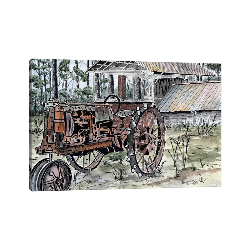Farm Tractor by Derek McCrea - Wrapped Canvas Print, 20.32 cm H x 30.48 cm W