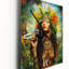 Magnifique horloge murale moderne de style tribal chamanique - femme afro-américaine-99633548