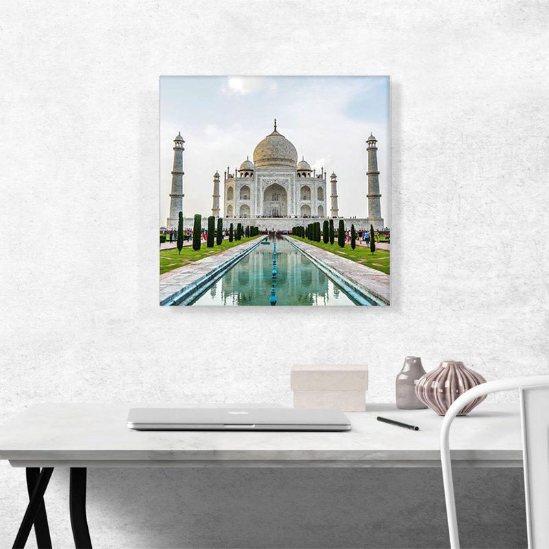 Taj Mahal Palace in Agra India - reproduction de photo sur toile tendue, H 18 po x l 18 po x 1,5 po
