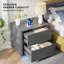 Smart Nightstand with Charging Station and LED Lighting-1831979329