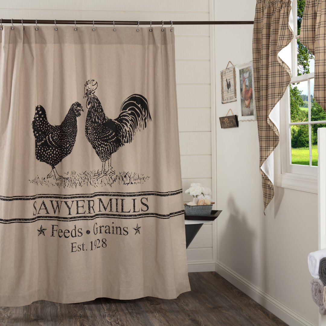 Sawyer Mill Cotton Blend Shower Curtain VHC Brands