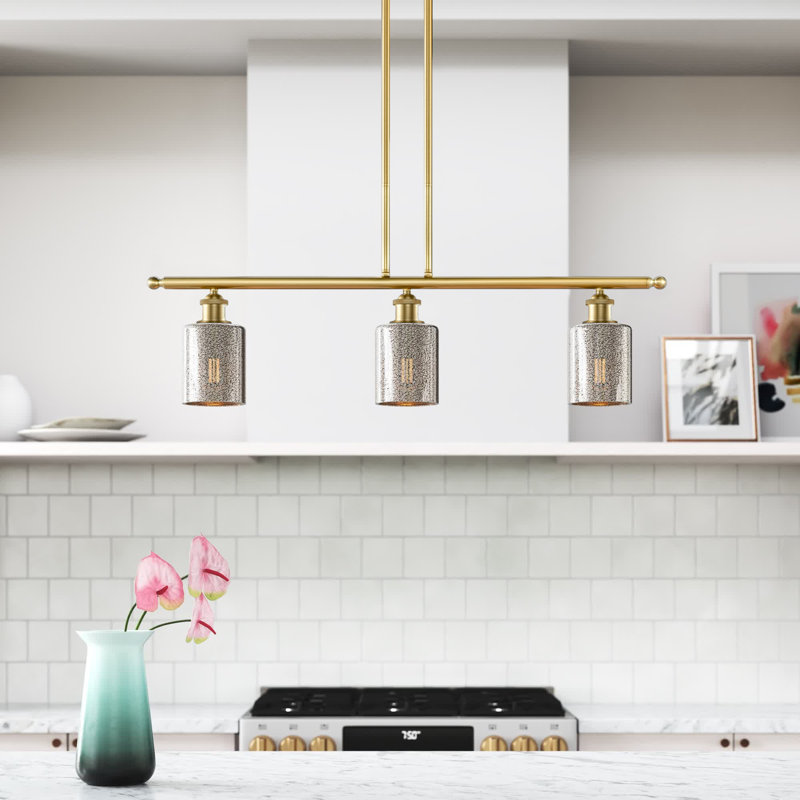 Leilani 3 - Light Kitchen Island Pendant, Satin Gold