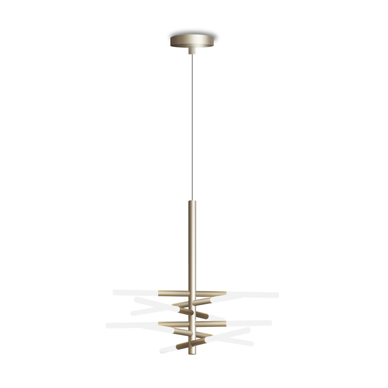 Bianca Double Suspension Lamp, Brass