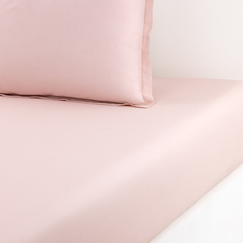 Batiste 100% Cotton Fitted Sheet, King Fitted Sheet, Pink