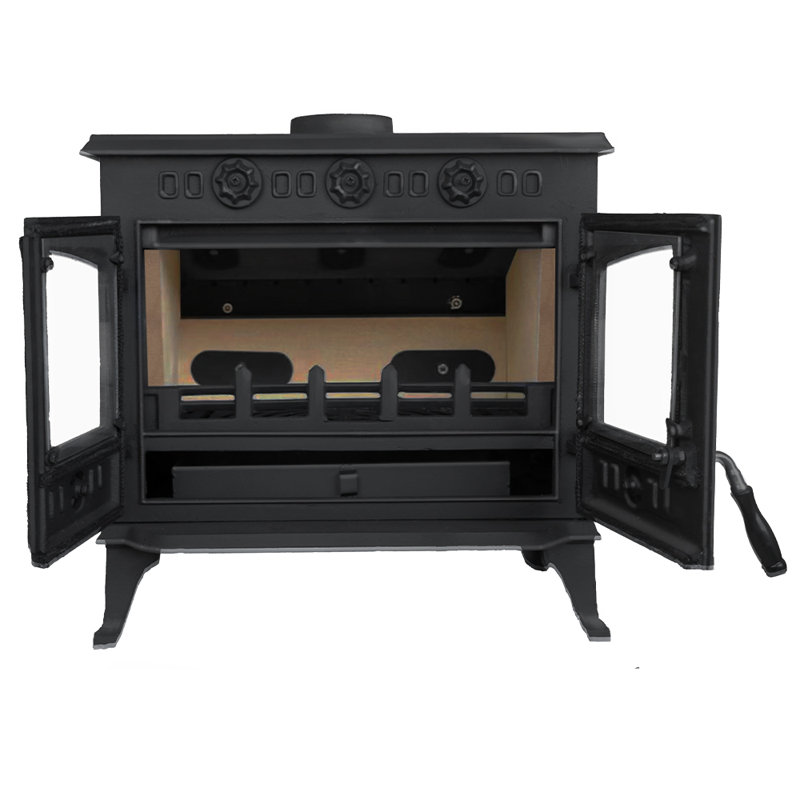 Wynantskill 10KW Multifuel Stove Cast Iron Log Wood Burning Fireplace