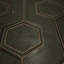 Papier peint géométrique hexagonal à motif géométrique en bronze brun