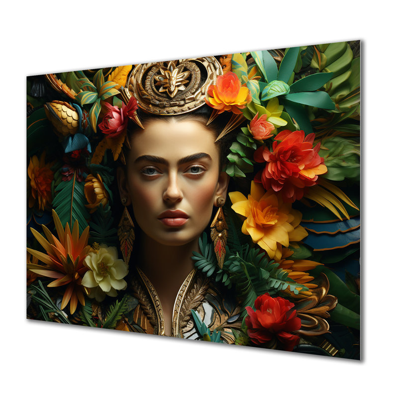 Art mural en métal Frida, H 16 po x l 32 po x P 1 po