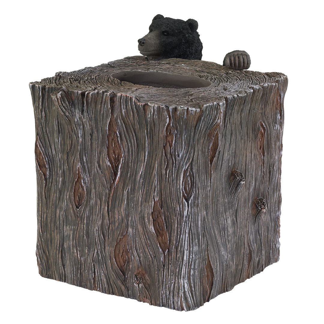 Black Bear Lodge Tissue Box Cover Avanti Linens