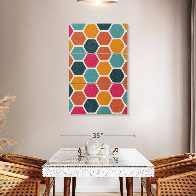 Motif hexagonal Avery Mid-Century, H 45 po x l 28 po
