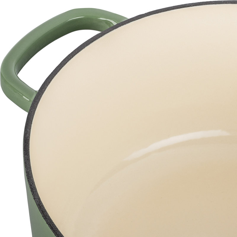 Bellamonte White Enameled Cast Iron 7.5-qt Dutch Oven