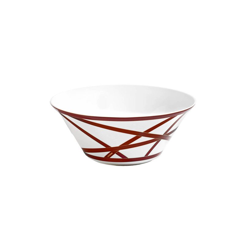 Missoni Salad Bowl Nastri Bordeaux  Diam 10.43" , H 4.33"