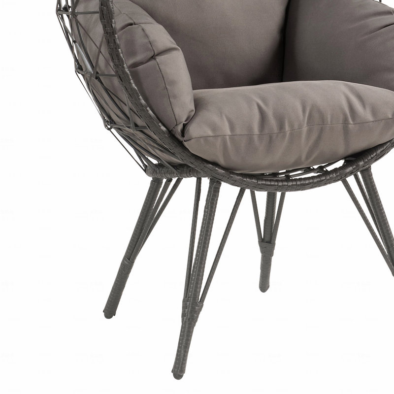 Chaise longue d'extérieur, osier PE